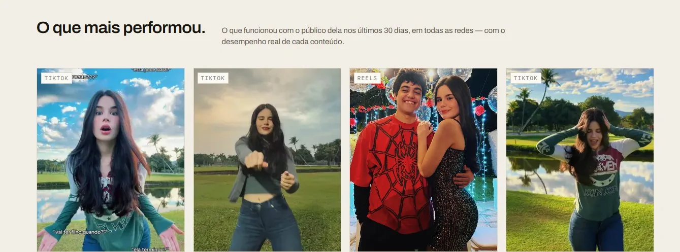 O que mais performou